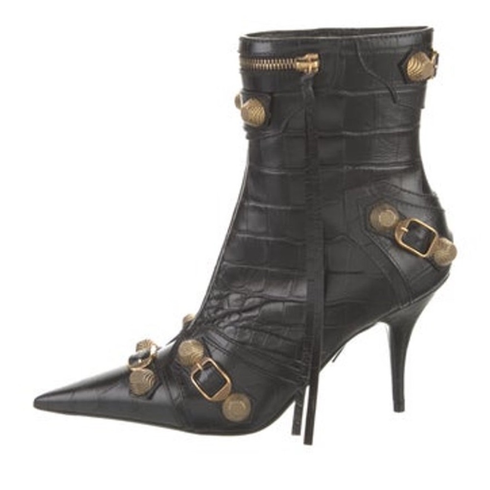 Balenciaga Leather studded accents boots new with dust bag and box.